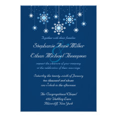 Winter Wedding Snowflakes Invitation