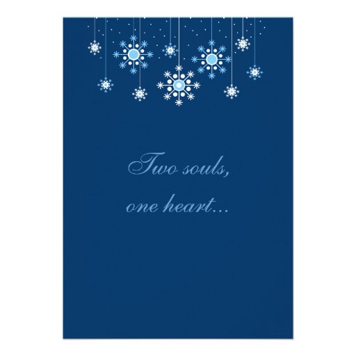 Winter Wedding Snowflakes Invitation