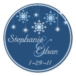 Winter Wedding Snowflakes Personalized Sticker