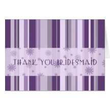 Winter Wedding Thank You Bridesmaid Card