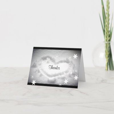 This is the perfect thank you card for a winter wedding