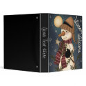Winter Welcome Snowman Folk Art Binder