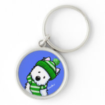 Winter Westie Keychain
