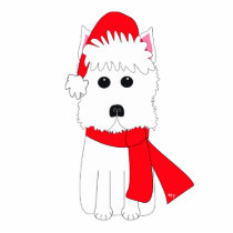 Winter Westie Ornament photo sculptures