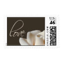 winter white rose postage