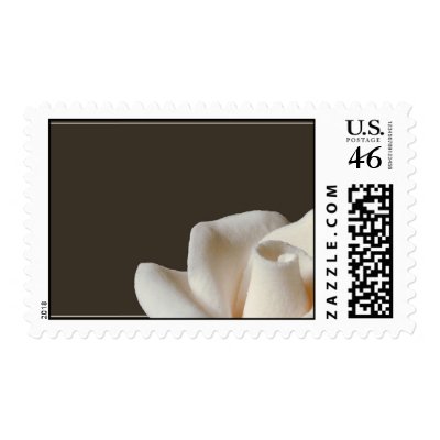 Winter white wedding flower postage stamps