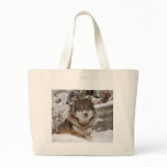 Winter Wolf Canvas Bag