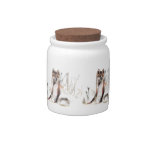 Winter Wolf Candy Jar at Zazzle