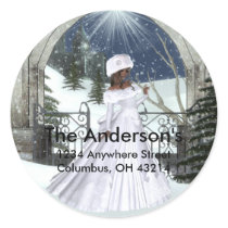 Winter Woman D3 Design - Fantasy Address Labels stickers by mrssocolov4 Winter Woman D3 Design - Fantasy Address Labels stickers