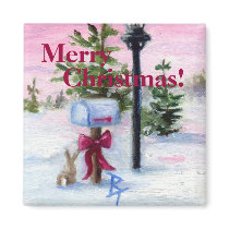 Winter Wonderland aceo, Merry , Christmas! magnet