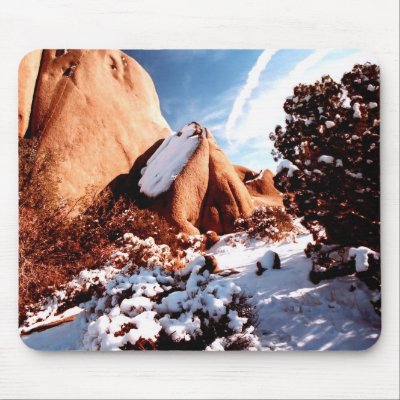Winter Wonderland at Joshua Tree mousepad by steveberlin