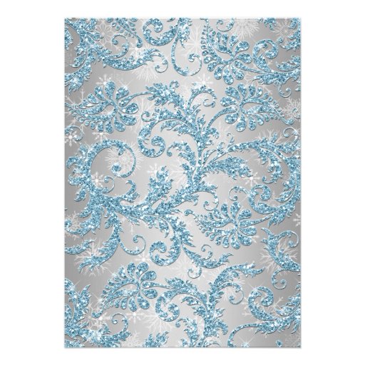 Winter Wonderland Bat Mitzvah Invitation 2