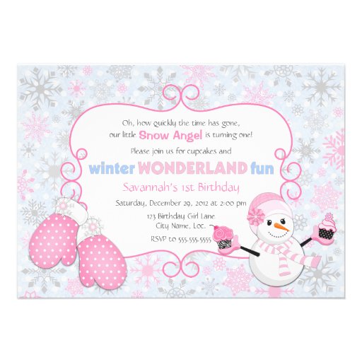 Winter Wonderland Birthday Invitation