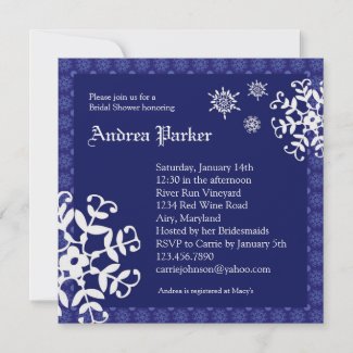 Winter Wonderland Bridal Shower Invitation invitation