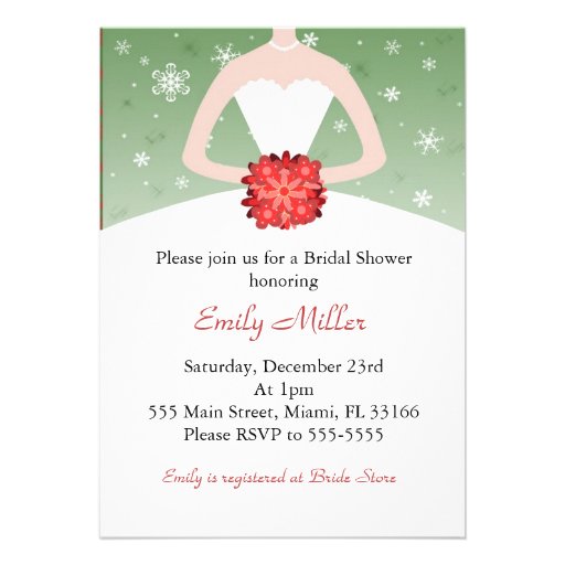 Winter Wonderland Bridal Shower invitation