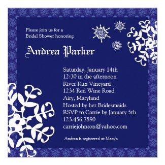 Winter Wonderland Bridal Shower Invitation