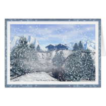 winter, wonderland, david, wilder, snow, christmas, tree, snowflakes, cold, horse, horses, mountain, mountains, screnery, scene, Card with custom graphic design
