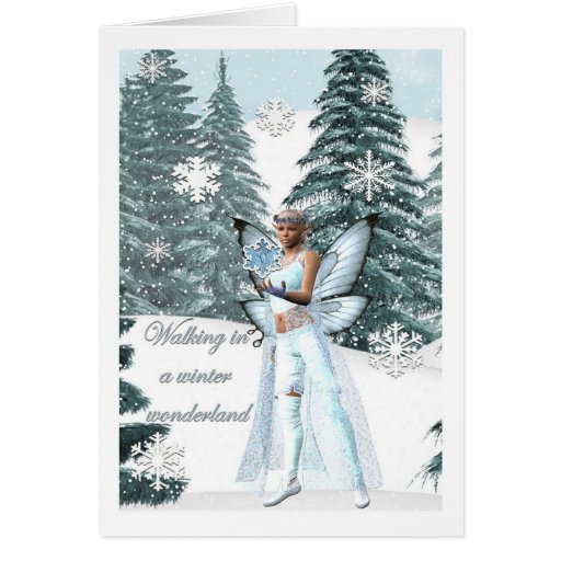 winter wonderland Fairy card