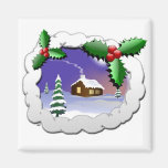 Winter wonderland fridge magnet