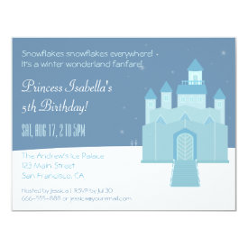 Winter Wonderland Princess Birthday Party Invitations