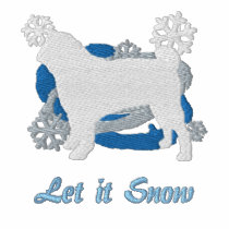 Winter Wonderland Pug Embroidered Shirt (Hoodie) embroidered shirts by MenagerieMayhem Winter Wonderland Pug Embroidered Shirt (Hoodie) embroidered shirts