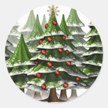 Winter Wonderland Round Stickers