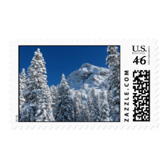 Winter Wonderland Snow Covered Trees Mountains Stamps