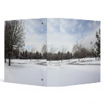 winter wonderland, snow, trees and sky 3 ring binders