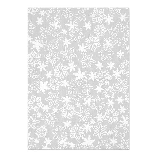 Winter Wonderland Snowflake baby shower invitation