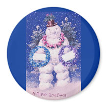 Winter Wonderland Snowman magnets
