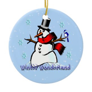 Winter Wonderland Snowman Ornament ornament
