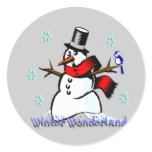Winter Wonderland Snowman stickers