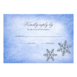Winter Wonderland Sparkle Snowflakes Blue RSVP Personalized Invite