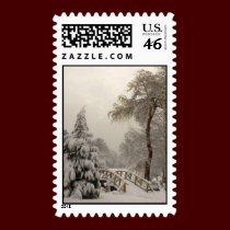 Winter Wonderland Stamp Snow Covered Trees Postage stamps