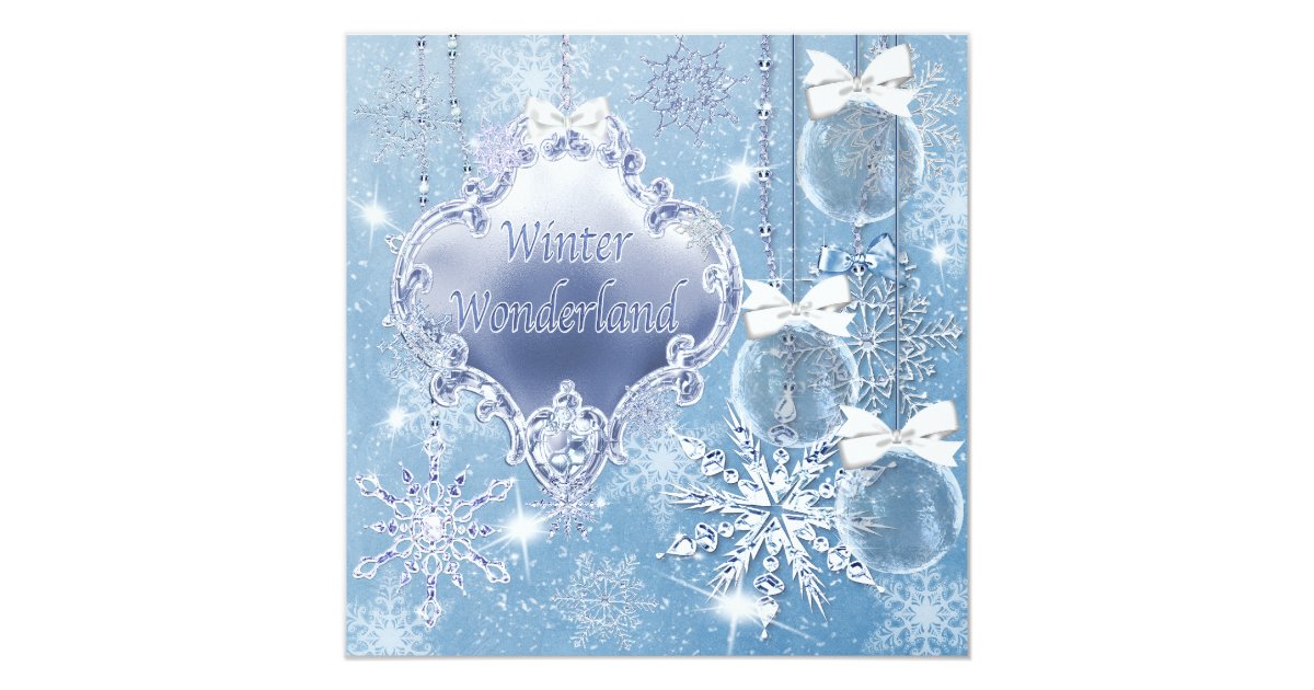 Winter Wonderland Winter Prom Invitations | Zazzle