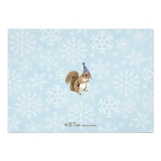 Winter Woodland Animal Party Invitation