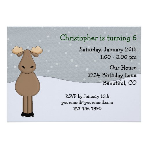 Winter Woodland Birthday Invitation