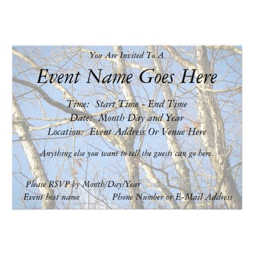 Winter Woodland Custom Announcements