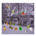 Winter Woodland Kids Room Poster posters