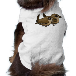 Winter Wren Pair Dog Sleeveless T-Shirt