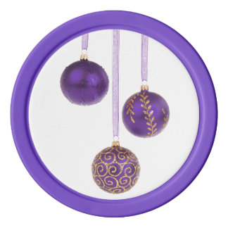 Purple poker chips