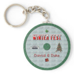 winterfest disk label keychains