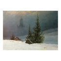 Winterlandschaft mit Kirche posters