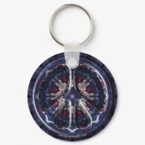 Winters Blues Peace Keychain