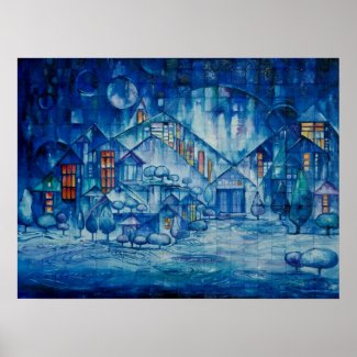 Winter's Glow Poster print