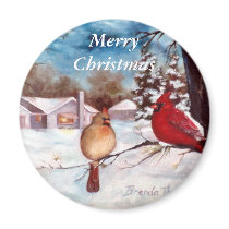 Winters Serenity, MerryChristmas magnets