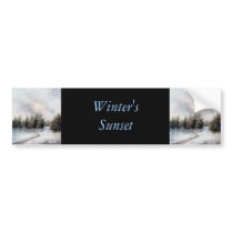 Winters Sunset Bumper Sticker