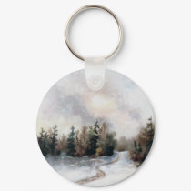 Winters Sunset Keychain