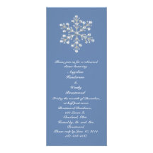 Wintery  Crystal Snowflake Rehearsal Dinner Custom Announcements