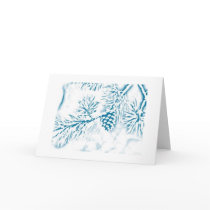wintery pine cone cards